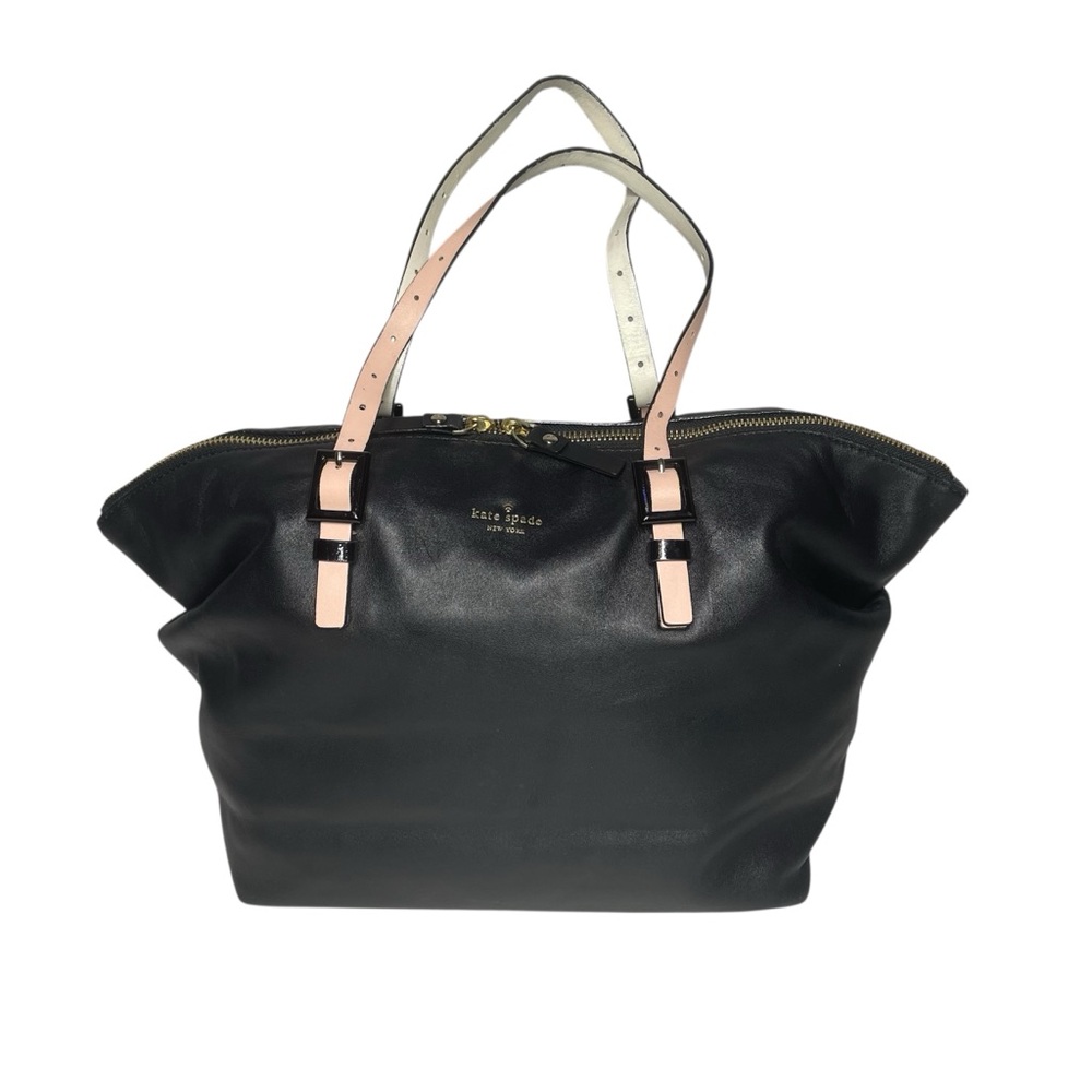 Kate Spade Waverly Street Blaine Leather Large Tote Bag Purse Black PXRU4058
